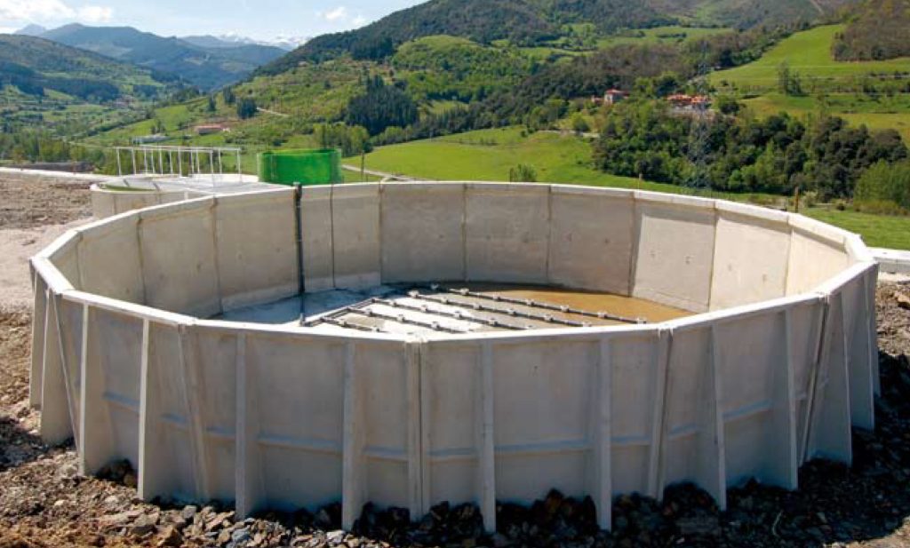 Fabricación de depósitos de hormigón